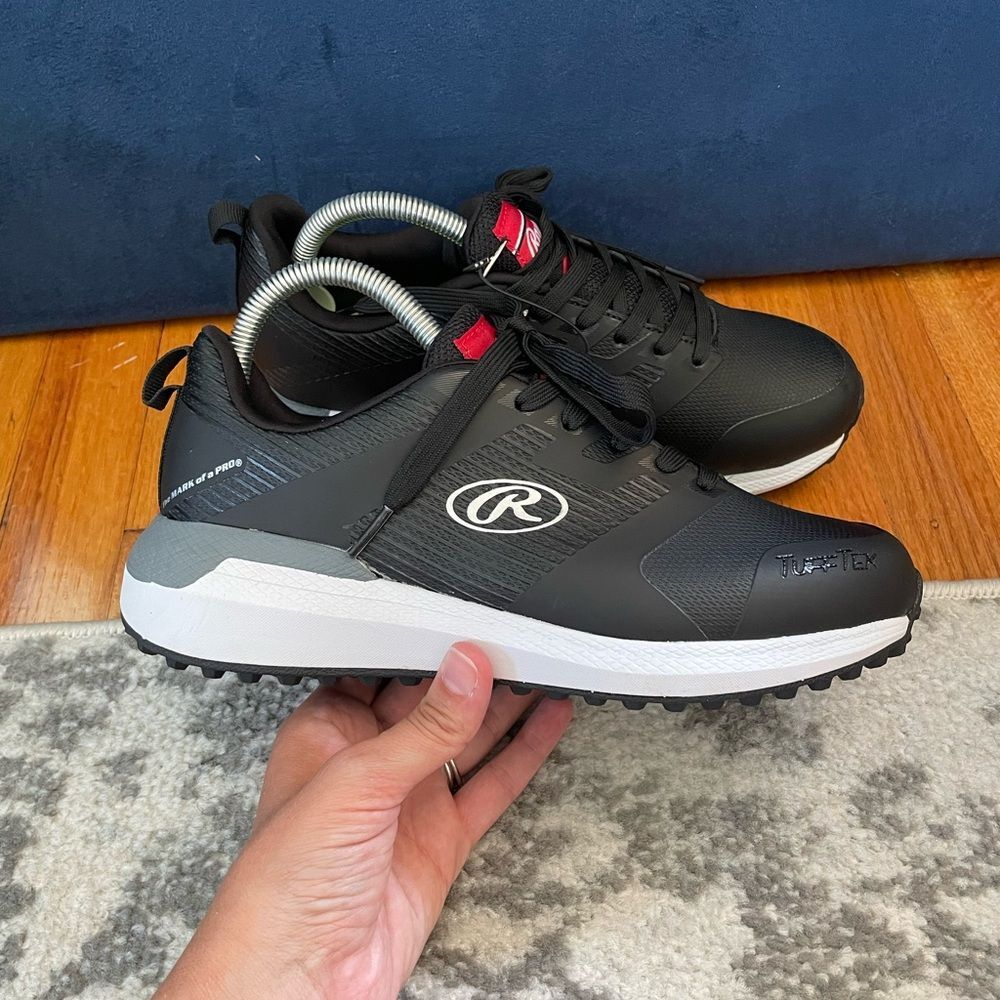 RAWLINGS Men's League Turf Baseball Cleats  Black Lightweight NWOB